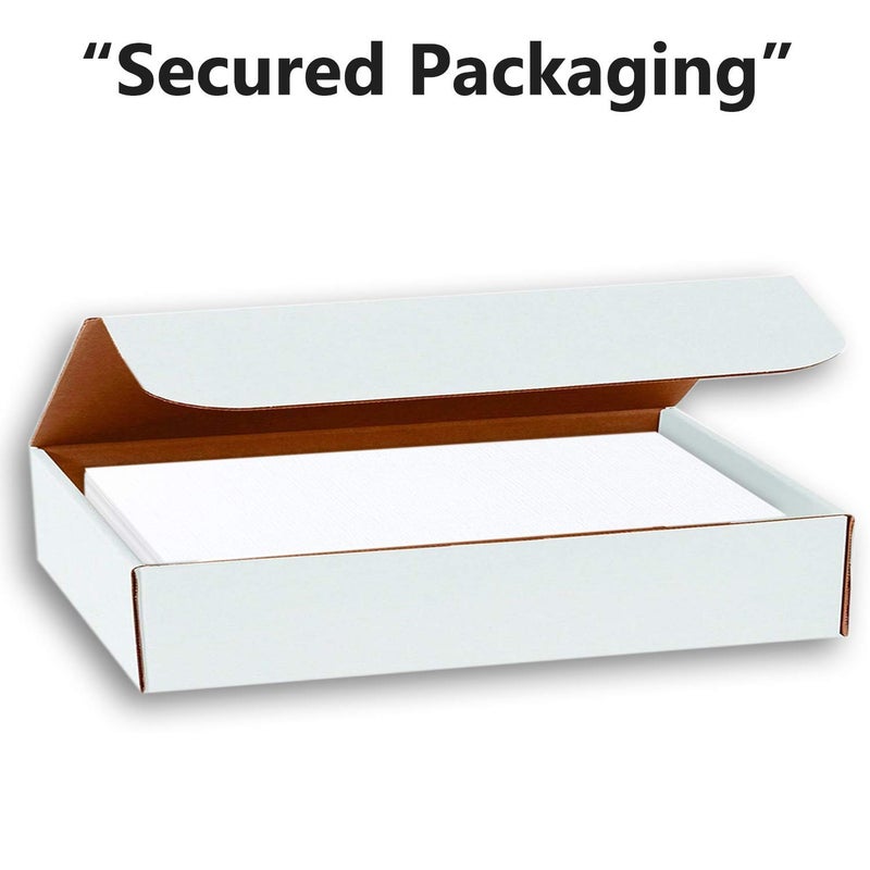 Hamilco White Linen Cardstock Paper Flat 4x6 Blank Index Cards Card Stock 80lb Cover 100 Pack - Image 3